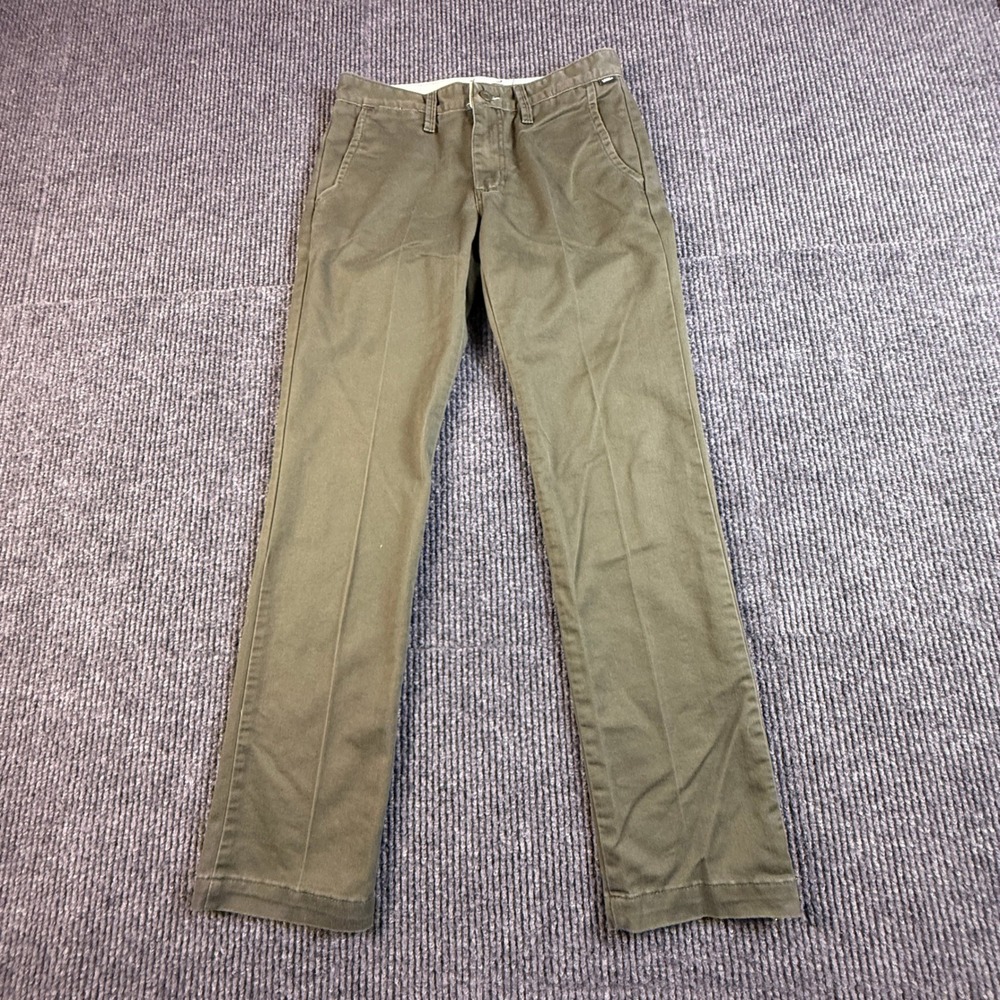 Vans Mens Size 30 Chino Pants Olive Green Slim Straight Twill VN0A3143KCZ